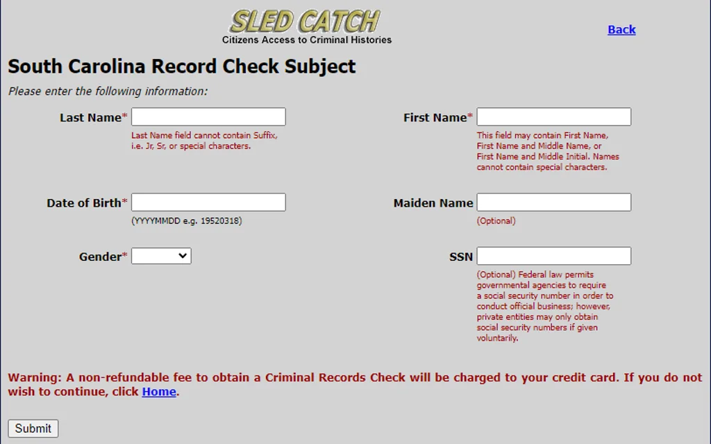 Free South Carolina Public Records Criminal Records More 